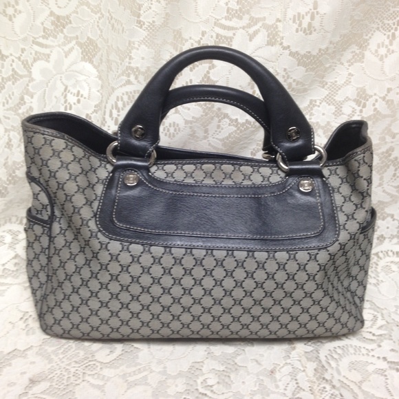 Celine,  Black and Gray Macadam Hand Bag - Picture 4 of 8